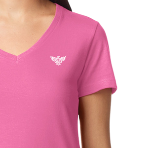 Camiseta Personalizada de Manga Larga con Cuello en V para Mujer, Mezcla de Poliéster/Algodón, Transpirable, de Secado Rápido, Antiencogimiento, Informal, Lisa, Verano, Talla Regular XL - Product Image 3