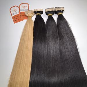 Extensiones de cabello humano vietnamita recto natural virgen de alta calidad grado 12A cinta personalizable 100% cabello Remy - Product Image 5