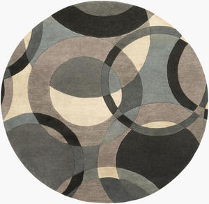 Alfombra Moderna de Lana con Diseño Geométrico, Hecha a Mano, con Patrón Circular Abstracto, Gruesa, para Decoración de Sala de Estar, 0.86 Pulgadas - Product Image 3