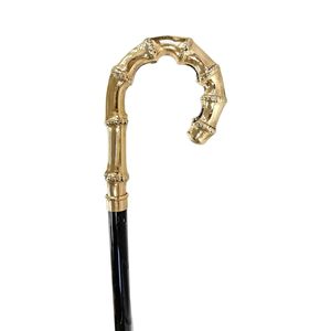 Canne de marche artisanale en bois de rose avec poignée en laiton massif en forme de tête de cheval, 36 pouces, multifonction, marron, style vintage, Saint-Valentin - Product Image 1