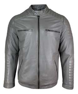 Blouson Bomber Homme en Cuir de Mouton à Capuche, Col Montant, Respirant, Écologique, Imperméable, Style Moto de Course - Prix de Gros - Product Image 1