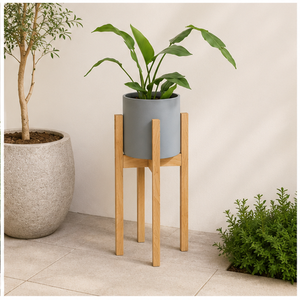 Vintage Solid Wood Plant Stand Indoor Flower <b>Pot</b> <b>Holder</b> for Living Room Balcony & Office Decor Wholesale Wooden Planter Stand - Product Image 2