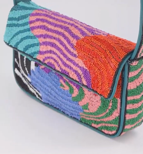 Bolso de Hombro Bordado a Mano Personalizado con Cuentas para Mujer, Bolso de Playa Bohemio, Bandolera, Bolso Tote de Verano, Bolso de Viaje con Bordado - Product Image 4
