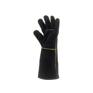 Guantes de soldadura de cuero ignífugos para proteger las manos durante las tareas de soldadura, corte y pulido. - Product Image 1
