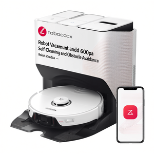 Robot Vacuum and <b>Mop</b> 6000Pa with Self-Cleaning and Obstacle Avoidance - Product Image 2