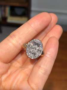 Signet Special Design Oval Cut Diamond Bezel Set Rose Gold Plated 14K Solid Lab Grown Wedding <b>Ring</b> for Girlfriends - Product Image 2
