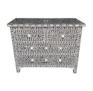 Bone and Resin Inlay Handmade Home <b>Stool</b> and Ottoman for Living Room Furniture Modern Design for Hotel and Supermarket - Product Image 5