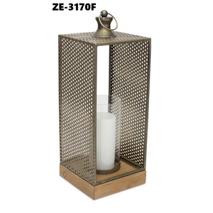Fabricant OEM ODM de bougeoirs décoratifs dorés pour collections de produits de décoration intérieure internationales et marques privées - Forme carrée - Product Image 1