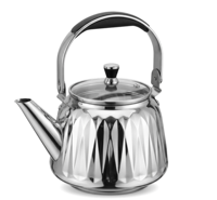 Bouilloire à eau texturée diamant 2L en acier inoxydable 304 durable avec poignée ergonomique pour la cuisine domestique et l'utilisation en extérieur