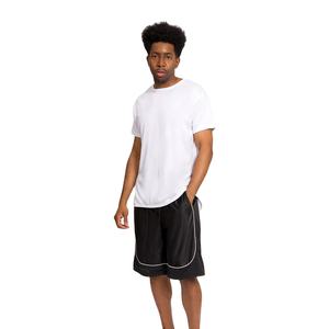 Nouveau short en maille double couche pour hommes et vêtements d'été 100% coton Logo personnalisé Short à taille élastique - Product Image 5