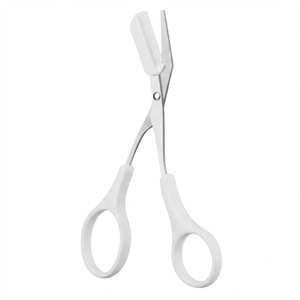 Tijeras para Cejas de Acero Inoxidable con Hoja Recta y Punta Biselada, Mango de Plástico, para Diestros, No Plegables, Herramienta de Belleza y Cuidado Personal - Product Image 6