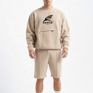 Conjunto Casual de Verano para Hombre Hecho a Medida, Conjunto de Camiseta y Pantalones Cortos de Algodón y Elastano, Estilo Urbano, Tallas Grandes, Venta al Por Mayor - Product Image 2