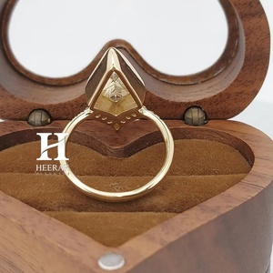 Unique Shield Cut Lab Grown Diamond Engagement <b>Ring</b> 14K Yellow <b>Gold</b> Bezel <b>Set</b> Kite Shape Diamond <b>Ring</b> Geometric Bridal Jewelry - Product Image 5