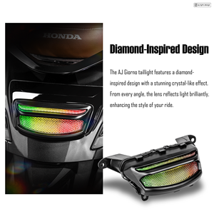 Premium AJ <b>LIGHT</b> DESIGN Giorno+ 125 Accessories <b>LED</b> Taillight Brake <b>Light</b> Stop Lamp Custom Retrofit <b>Plug</b> Play 12-Month Warranty - Product Image 5