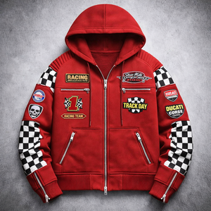 เสื้อฮู้ดซิปสำหรับนักขี่จักรยาน แบบ ODM ปักลาย แห้งเร็ว เป็นมิตรกับสิ่งแวดล้อม แฟชั่นฤดูใบไม้ผลิ โลโก้ 3 มิติ นูน  แบบเรียบง่าย สวมใส่สบาย - Product Image 2