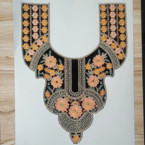 Patchs brodés faits main en dentelle de miel ORGEZA avec sequins et motifs de fils complexes, forme ronde, pour vêtements de mode, styles variés - Product Image 1