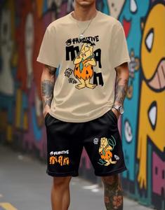 เสื้อยืดคอกลมแขนสั้นพิมพ์ลาย 3 มิติสำหรับผู้ชาย ผ้าฝ้ายถัก 100% สไตล์ฮิปฮอปแนวสตรีท - Product Image 3