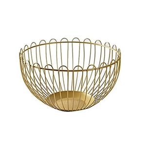 Panier à fruits en fil métallique noir pour comptoir de cuisine, bol à pain décoratif en fer forgé, support de rangement pour légumes, présentoir de table - Product Image 3