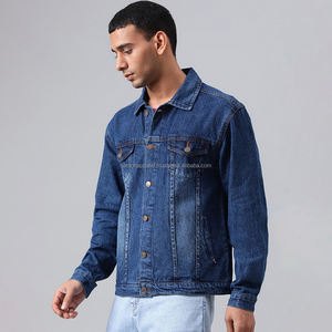 Ropa Nardon, venta al por mayor, chaqueta vaquera de invierno ajustada para hombre personalizada, nuevo diseño de moda, informal, teñido liso, hecho de algodón vaquero - Product Image 5