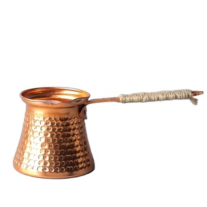 ชุดหม้อกาแฟตุรกีแบบดั้งเดิมหม้อกาแฟสีทองแดงแบบตุรกีทุบหม้อกาแฟทองแดงคุณภาพเยี่ยมเครื่องชงกาแฟอาหรับแบบกรีก - Product Image 1