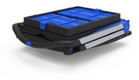 Chariot utilitaire pliable à double couche avec roue pour le stockage d'entrepôt de bureau Marchandises mobiles PortableMultifunctional Push Cart
