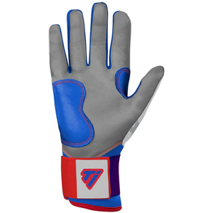 Custom OEM Baseball Batting Gloves Anti Slip Leather Grip Professional Batting Gloves for Men Youth Wholesale - Product Image 5