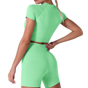 Conjunto de Yoga de 3 Piezas para Mujer, Leggings de Color Sólido de Alta Calidad con Conjunto de Sujetador Deportivo, Último Diseño - Product Image 1