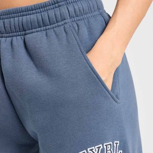Wholesale Cotton Blend <b>Fleece</b> <b>Women</b> Sweat Suit Pullover Hoodie and Loose <b>Joggers</b> Two Piece Set With Custom Applique Embroidery - Product Image 6