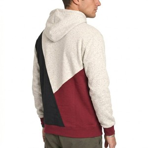 Sudadera con Capucha Tricolor con Bloques de Color Geométricos, Sudadera Premium con Paneles en Contraste, Sudadera Moderna de Estilo Urbano - Product Image 3