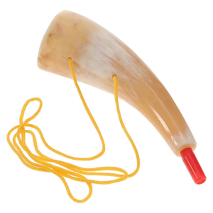 Petit Corne de Buffle Polie Polie pour Enfants, Jouet Sifflet Viking, Créations Naturelles Écologiques, pour Carnaval et Noël - Product Image 3
