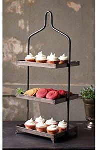 Classic Round Metal <b>3</b> <b>Tier</b> <b>Cake</b> Serving <b>Stand</b> With Elegant Pattern For Engagement Party And Catering Service - Product Image 3