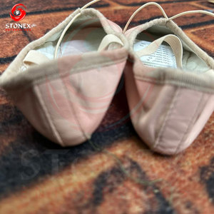 Zapatos de Ballet Suaves Personalizables Stonex, Parte Superior de Cuero, Forro de Algodón, Suela de Goma, Zapatos Planos de Baile para Mujer - Product Image 2