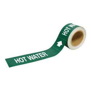 Marcadores de Tuberías de Agua Caliente Resistentes al Calor Brady - Juego Portátil para Tuberías Industriales - Product Image 1