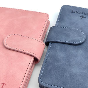Wholesale and Custom Logo Travel Credit Card <b>Wallet</b> Passport Cover Case PU Leather Travel Passport <b>Holder</b> with Magnetic Closure - Product Image 4