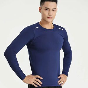 Camiseta Deportiva de Compresión de Manga Larga para Hombre, Secado Rápido, Color Sólido, Elástica, Spandex/Poliéster, Sin Costuras, para Gimnasio, Fitness, Running - Product Image 4