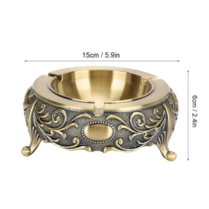 Cenicero Cuadrado de Aluminio Estilo Americano Vintage, Portátil, para Cigarros/Cigarrillos, Resistente al Viento, Decoración para Hogar/Oficina/Bar - Product Image 3