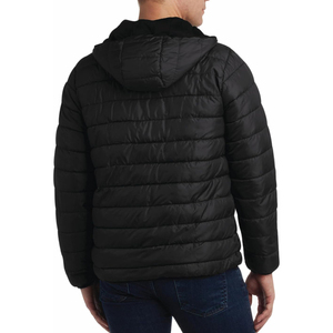 Veste d'hiver matelassée pour homme de haute qualité, col montant personnalisé avec capuche, fermeture éclair longue, style décontracté, vêtement d'extérieur chaud - Product Image 3