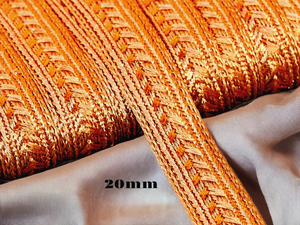 Bronze <b>Ribbon</b> Braid 10mm 20mm Metal <b>Wire</b> Braid Bronze Embroidery Trim Moroccan Sfifa Lace Ethnic 2026 Vintage Haberdashery - Product Image 3