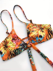 Nuevo Conjunto de Tres Piezas de Traje de Baño de Manga Larga, Traje de Baño Sexy Estampado para Mujer, Nuevo Estilo de Bikini - Product Image 2