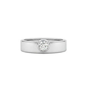 Anillo de Compromiso y Matrimonio Apilable de Oro Sólido 10K 14K 18K con Diamante de Laboratorio Redondo Certificado IGI, Claridad DEF VS VVS, Venta al por Mayor - Product Image 3