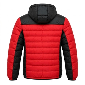 Veste matelassée à capuche pour homme, couleur rouge et noir, chaude, imperméable, légère, pour l'hiver et les activités de plein air, One Apex - Product Image 2