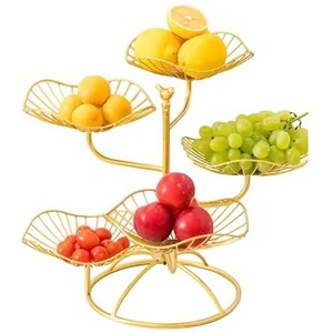 Panier à fruits moderne en fil métallique, grand panier de rangement rond en maille métallique avec poignées latérales pour la maison et la cuisine - Product Image 6