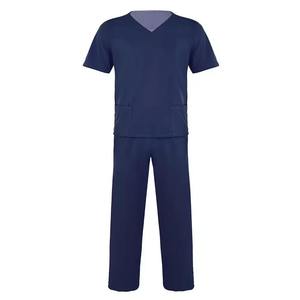 Nouvelle Collection – Ensemble Blouse et Pantalon Médical Femme Bleu Royal Col V Manches Courtes en Coton et Polyester – Tenue d'Infirmière et Vêtement de Travail Hospitalier – Meilleures Ventes - Product Image 2