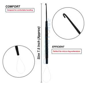 2 In 1 Professional Hair Extension Pulling <b>Hook</b> & Loop <b>Tool</b> | Micro Ring & Nano Bead Hair Extension Installation <b>Tool</b> - Product Image 5