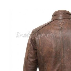 Chaqueta de Cuero Sintético Casual para Hombre, Talla Grande, con Cierre, Corte Ajustado, para Otoño e Invierno, Estilo Motociclista - Product Image 6