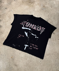 High Quality Custom Printed tank Top Vest Men Cut off Edge Cotton Ripped Distressed <b>Tshirt</b> Graphic Sleeveless t Shirts Men - Product Image 1