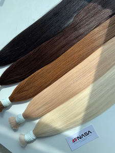 Prix de gros Extensions de cheveux en vrac Cheveux humains Double noyer 100 grammes Couleurs claires 26 pouces - Product Image 2