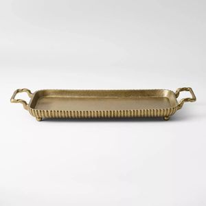 Plateau de service alimentaire en laiton fait main, vaisselle traditionnelle indienne en métal pour hôtel, restaurant, mariage et restauration - Product Image 4