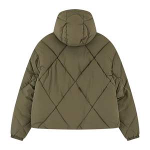 Veste matelassée en diamant pour homme, manteau chaud et isolé avec capuche, vêtements d'extérieur d'hiver pour homme, veste élégante à fermeture éclair - Product Image 2