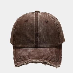 Casquette de baseball en jean rose 5 panneaux en tissu maillé délavé et vieilli unisexe réglable décontractée printemps-été avec broderie - Product Image 4